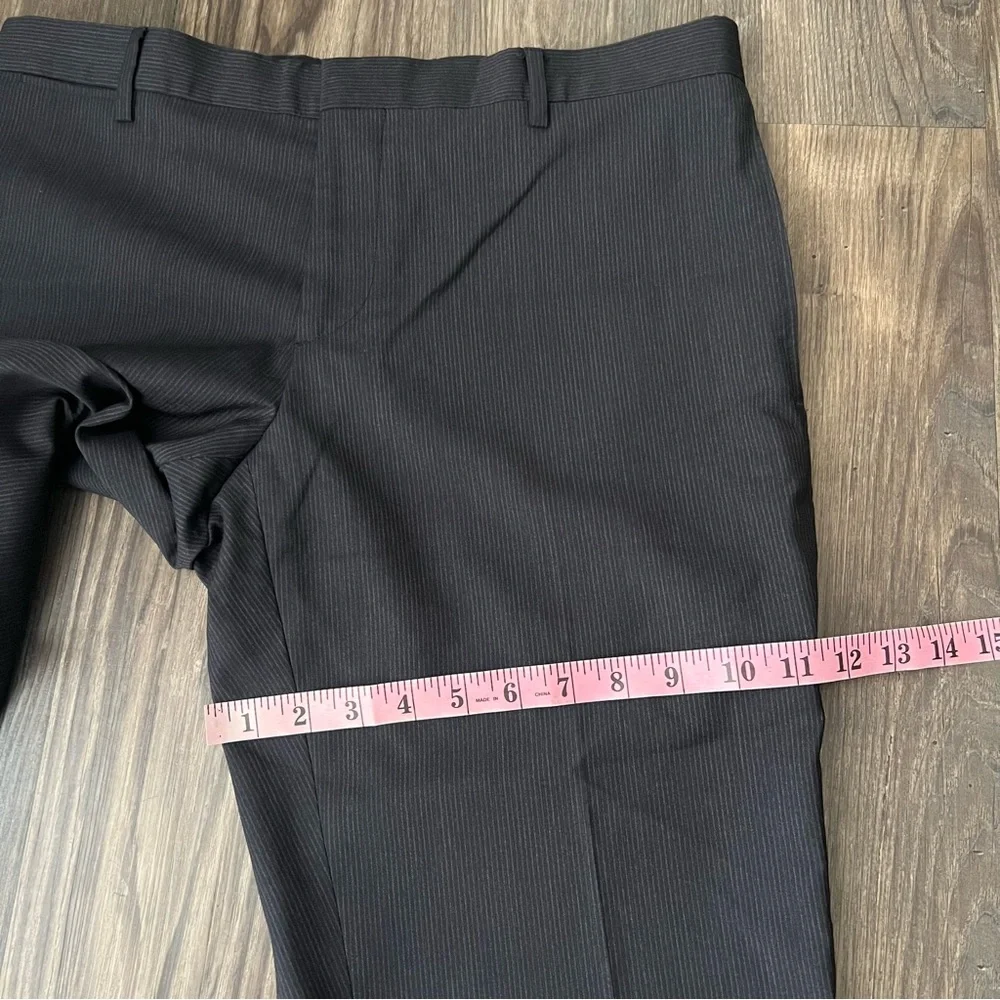 Burberry Authentic Grayish Blue striped Straight Leg Trouser Pants - Picture 13 of 16